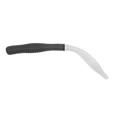Приманка CRAZY TROUT WORM (Чёрно-Белый, Сыр, 8 шт. 79 мм) 3290 - фото 9610