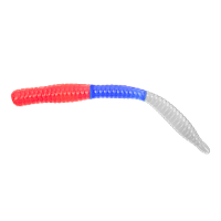 Приманка CRAZY TROUT WORM (Красно-Сине-Белый, Сыр, 8 шт. 79 мм) 3298